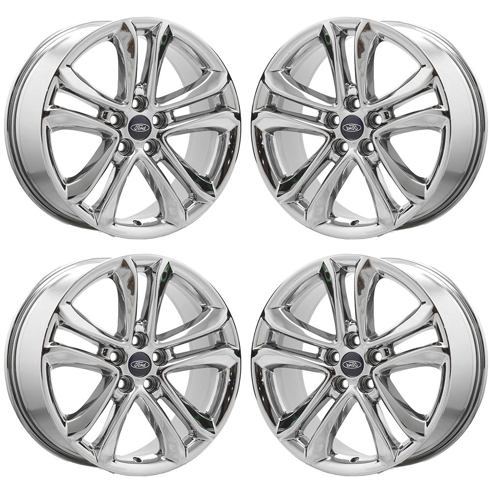 18" Ford Edge Bright Chrome wheels rims Factory OEM set 10044 EXCHANGE